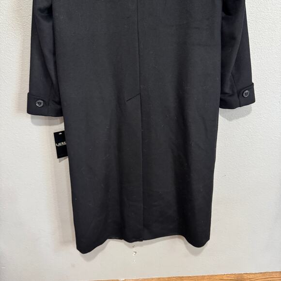 NWT Lauren Ralph Lauren Black Wool Maxi Coat Reefer Long Coat Size 8 $330 - Picture 11 of 12